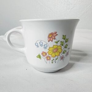 Vintage Corning English Meadow Coffee Mug Cup – Floral Bouquet Design